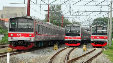 02 Mart 2025, Endonezya Demiryolu 'nun ön görünümü veya halk arasında KRL olarak bilinir.