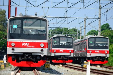 04 Mart 2025, Endonezya Demiryolu 'nun ön görünümü veya halk arasında KRL olarak bilinir.