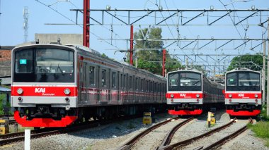 04 Mart 2025, Endonezya Demiryolu 'nun ön görünümü veya halk arasında KRL olarak bilinir.