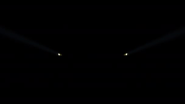 Światło Samochodu Miga Ciemności Reflektor Sportowy Włączanie Reflektorów Samochodowych Led — Wideo stockowe