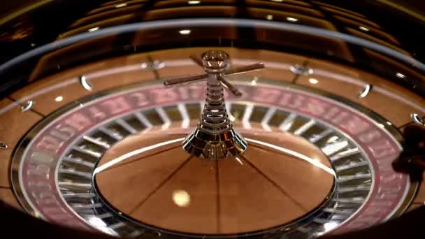 Casino Roulette Tourne Dans Casino Établissement Jeu Roulette Table Jeu — Video