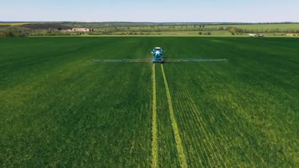 Filmische Luchtfotografie Ideaal Voor Commercieel Gebruik Vliegen Een Landbouwgebied Planten — Stockvideo