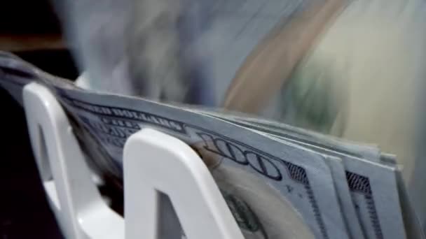Kağıt Para Hesaplaması Için Para Sayma Ekipmanı Banka Finansal Işlemleri — Stok video