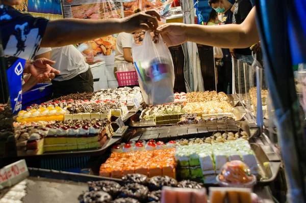 Artisan Tipical Żywności Tajlandii Narażone Lokalnym Rynku Bazar — Zdjęcie stockowe