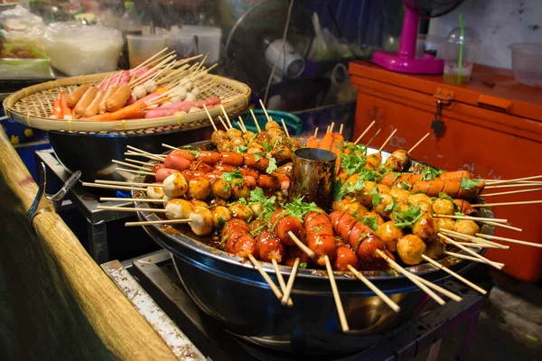 Alimenti Artigianali Tipici Della Thailandia Esposti Mercato Locale Bazar — Foto Stock