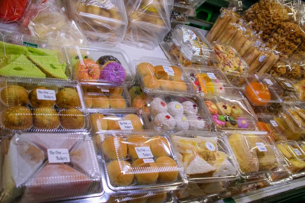 Ремесленные Типичные Продукты Питания Таиланда Выставлены Местном Рынке Базаре — стоковое фото