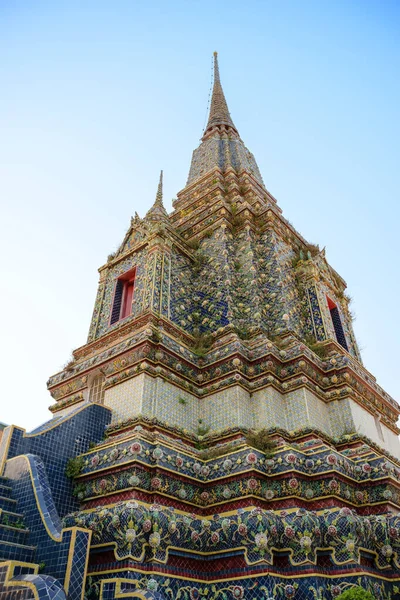 Ступа Пагода Храма Ват Пхо Большого Дворца Бангкока Таиланд — стоковое фото