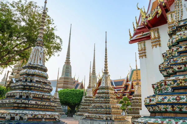 stock image Stupa and Pagoda from temple of Wat Pho and Grand Palace Bangkok.Thailand