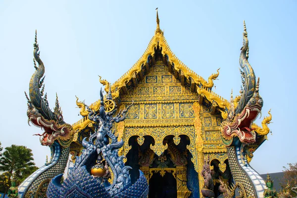 stock image Blue Temple Wat Rong Suea Ten, Beautiful temple in Chiang Rai province , Thailand