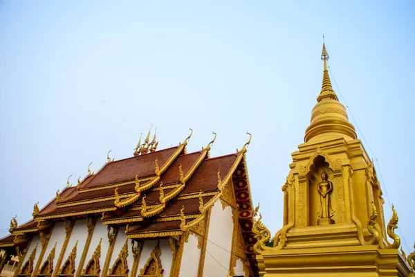 Phra Sangkachai Avec Moine Gras Dans Temple Wat Mung Muang — Photo