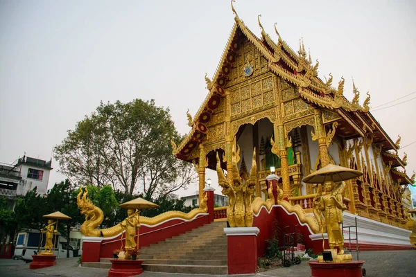 Phra Sangkachai Com Monge Gordo Wat Mung Muang Templo Chiang — Fotografia de Stock