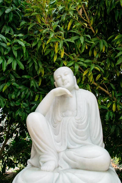 Estátua Buda Branco Antigo Templo Chinês Wat Hyua Pla Kang — Fotografia de Stock