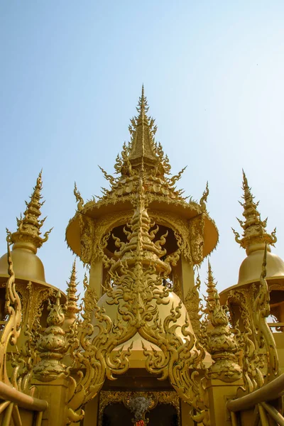 Vista Exterior Templo Ouro Chiang Rai Norte Tailândia — Fotografia de Stock