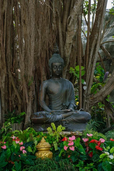 Buddha Greystone Naturale Dal Tempio Bianco Chiang Rai Nord Della — Foto Stock