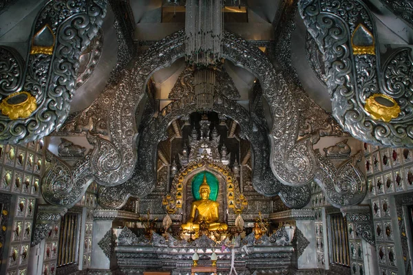 Wat Sri Suphan Kuzey Tayland Chiang Mai Deki Gümüş Tapınak — Stok fotoğraf