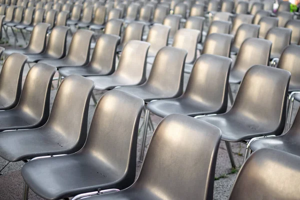 Image of Set of Chairs unfolded for events like congress, meeting, conference or marriage