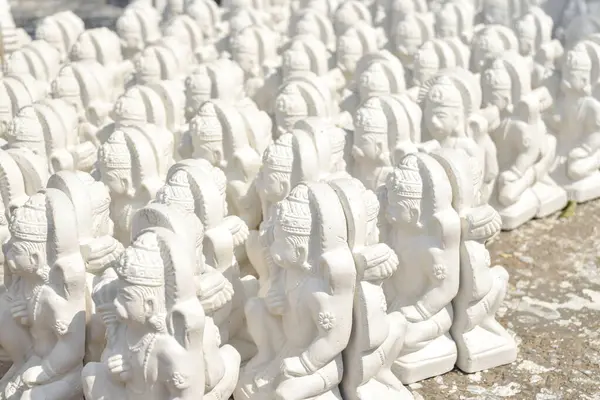 Fehér Hindu Figurák Gipsz Hanuman Isten Hinduizmus Indiában Stock Fotó