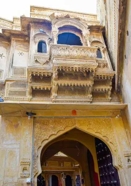 stock image Views of Jaisalmer Fort or Sonar Quila, Arabic designs in desert yellow tones