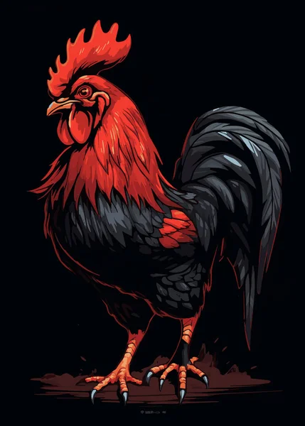 Tecknad Serie Kyckling — Stock vektor