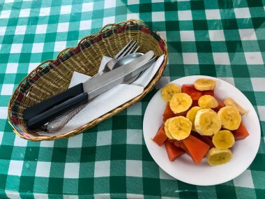 close-up photo of a delicious dish of fruit slices