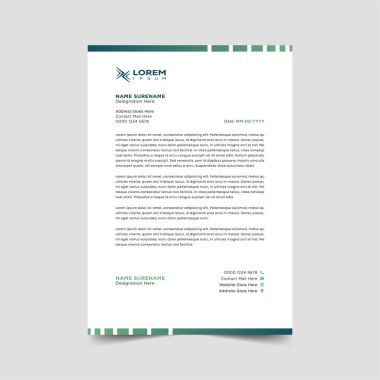 Professional letterhead template design fully editable