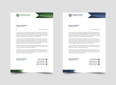 Professional letterhead template design fully editable