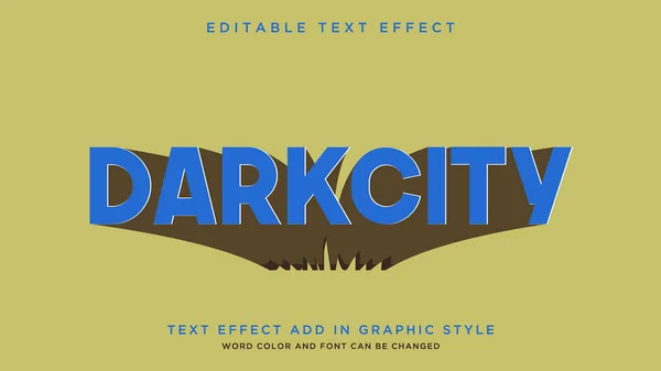 Dark City havalı metin efekti düzenlenebilir metin biçimi