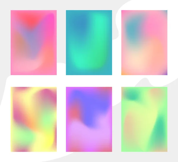 Conjunto Fondos Abstractos Colores Degradados Con Hermoso Vector Combinación Colores — Archivo Imágenes Vectoriales
