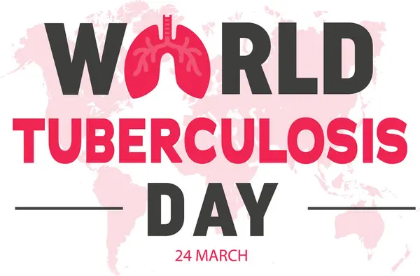 Tüberküloza karşı birleşin. Dünya Tüberküloz Günü için küresel sağlık ve akciğer bakımını vurgulayarak 24 Mart 'ta gözlemlenen farkındalık posteri tasarımı.