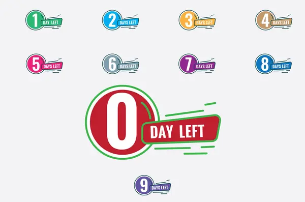 Geriye Sayım Günleri. Basit ve temiz bir arkaplanda dokuzdan sıfıra kadar geri sayım..