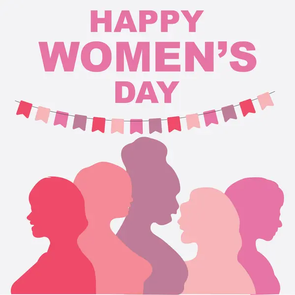 Mutlu Kadınlar Günü. Uluslararası Kadınlar Günü 'nde kadınların başarılarının ve eşitliğinin kutlanması.