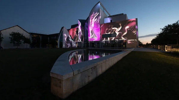 Festival of Lights 2022 - Soissons - Mapping on the facade of the city of music and dance