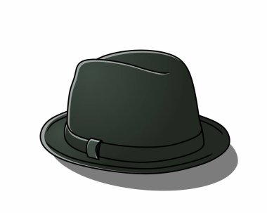 modern classic style hat vector isolated white background.