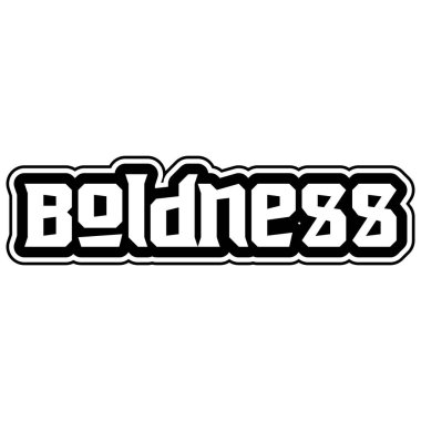 Küstahlık motivasyonel ve ilham verici harf dizaynı beyaz arkaplanda tipografi tasarımı