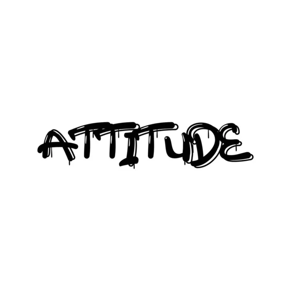 Attitude Inspiráló Betűszó Szöveg Tipográfia Ing Design Fehér Háttér — Stock Vector