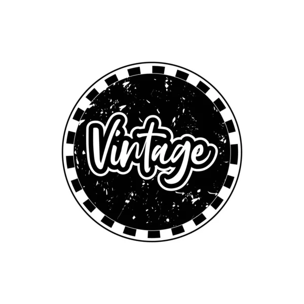 Vintage Motiverande Och Inspirerande Bokstäver Cirkel Text Typografi Med Grunge — Stock vektor