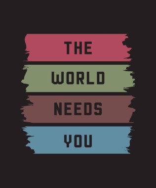 Motivasyonal ve ilham verici harf dizaynı metin etkisi t-shirt tasarımı