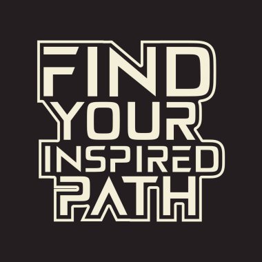 Motivasyonel ve ilham verici alıntılar metin efekti tipografisi koyu t-shirt tasarımı