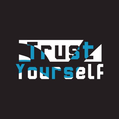 Motivasyonel ve ilham verici alıntılar metin efekti tipografisi koyu t-shirt tasarımı
