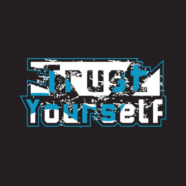 Motivasyonel ve ilham verici alıntılar metin efekti tipografisi koyu t-shirt tasarımı