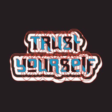 Motivasyonel ve ilham verici alıntılar metin efekti tipografisi koyu t-shirt tasarımı