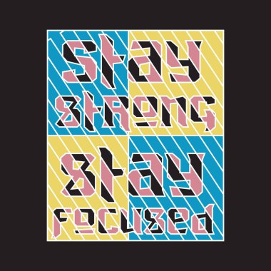 Motivasyonel ve ilham verici alıntılar metin efekti tipografisi koyu t-shirt tasarımı