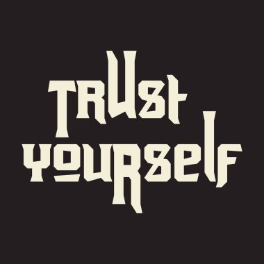 Motivasyonel ve ilham verici alıntılar metin efekti tipografisi koyu t-shirt tasarımı