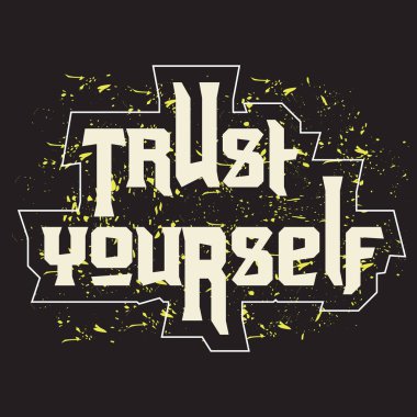 Motivasyonel ve ilham verici alıntılar metin efekti tipografisi koyu t-shirt tasarımı