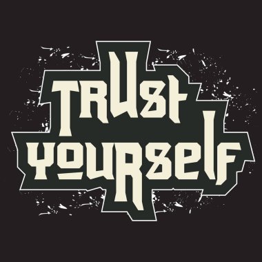 Motivasyonel ve ilham verici alıntılar metin efekti tipografisi koyu t-shirt tasarımı