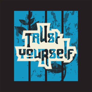 Motivasyonel ve ilham verici alıntılar metin efekti tipografisi koyu t-shirt tasarımı
