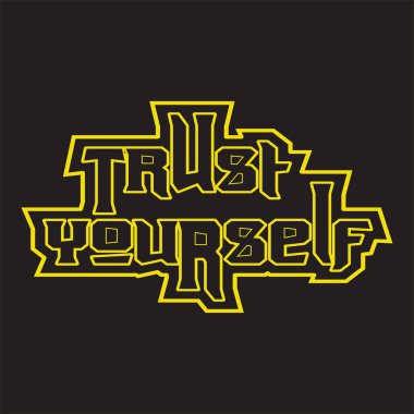 Motivasyonel ve ilham verici alıntılar metin efekti tipografisi koyu t-shirt tasarımı