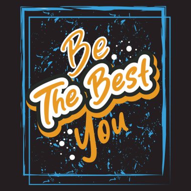 Motivasyonel ve ilham verici alıntılar metin efekti tipografisi koyu t-shirt tasarımı