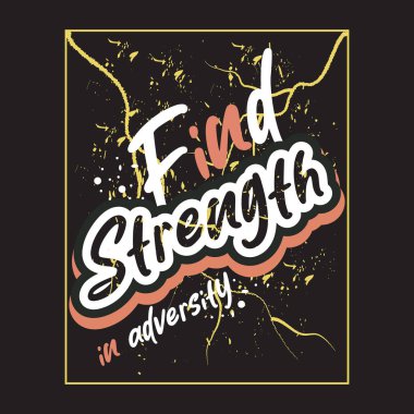 Motivasyonel ve ilham verici alıntılar metin efekti tipografisi koyu t-shirt tasarımı