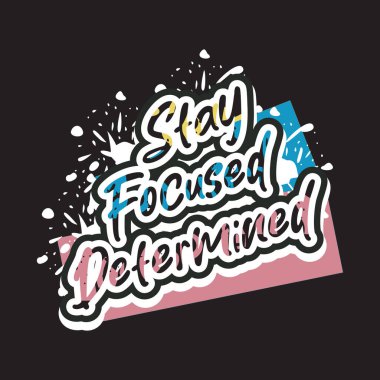 Motivasyonel ve ilham verici alıntılar metin efekti tipografisi koyu t-shirt tasarımı